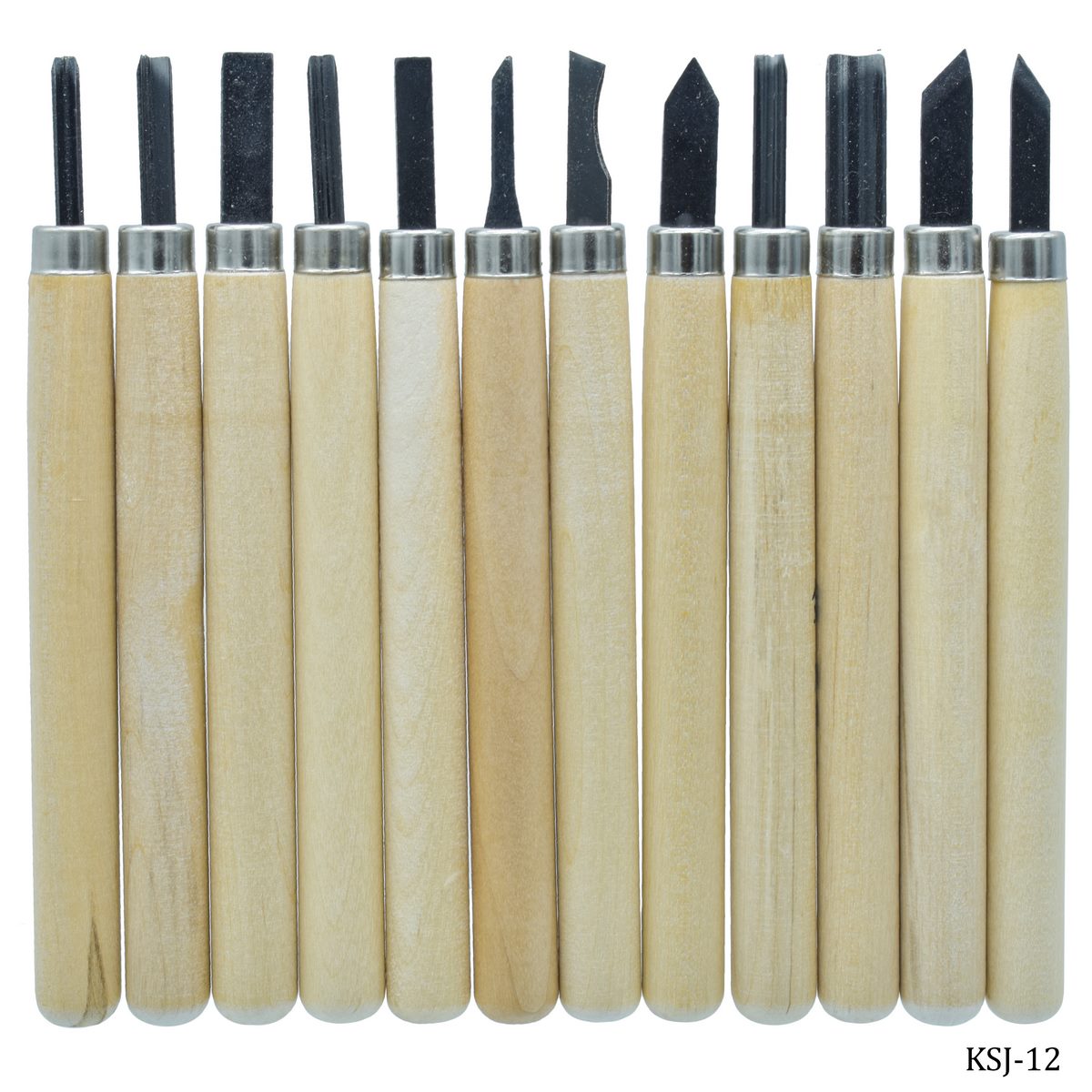 Wooden Knife Carving Set Of 12Pcs Ksj-12