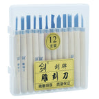 Wooden Knife Carving Set Of 12Pcs Ksj-12