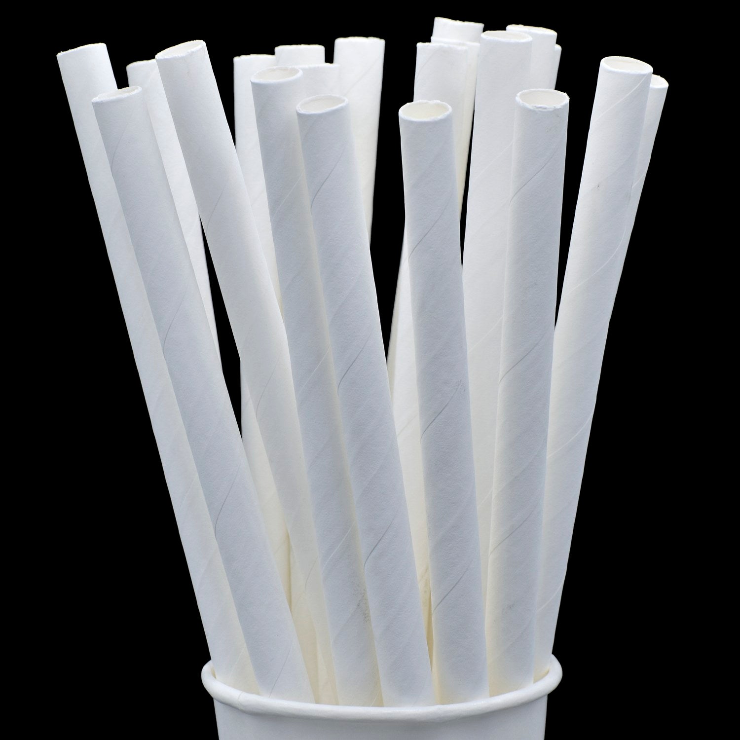 Jags Paper Straw White Plain 20Pcs 10Mm Jpsw10Mm