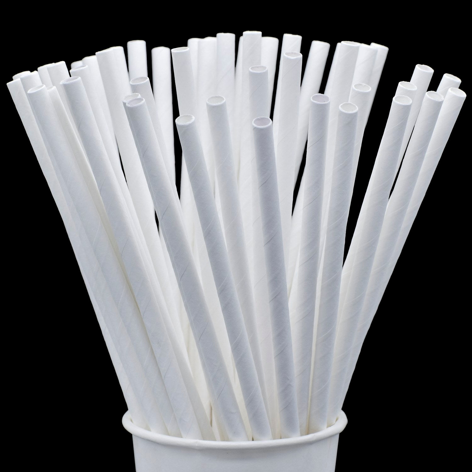 Jags Paper Straw White Plain 50Pcs 6Mm Jpsw6Mm