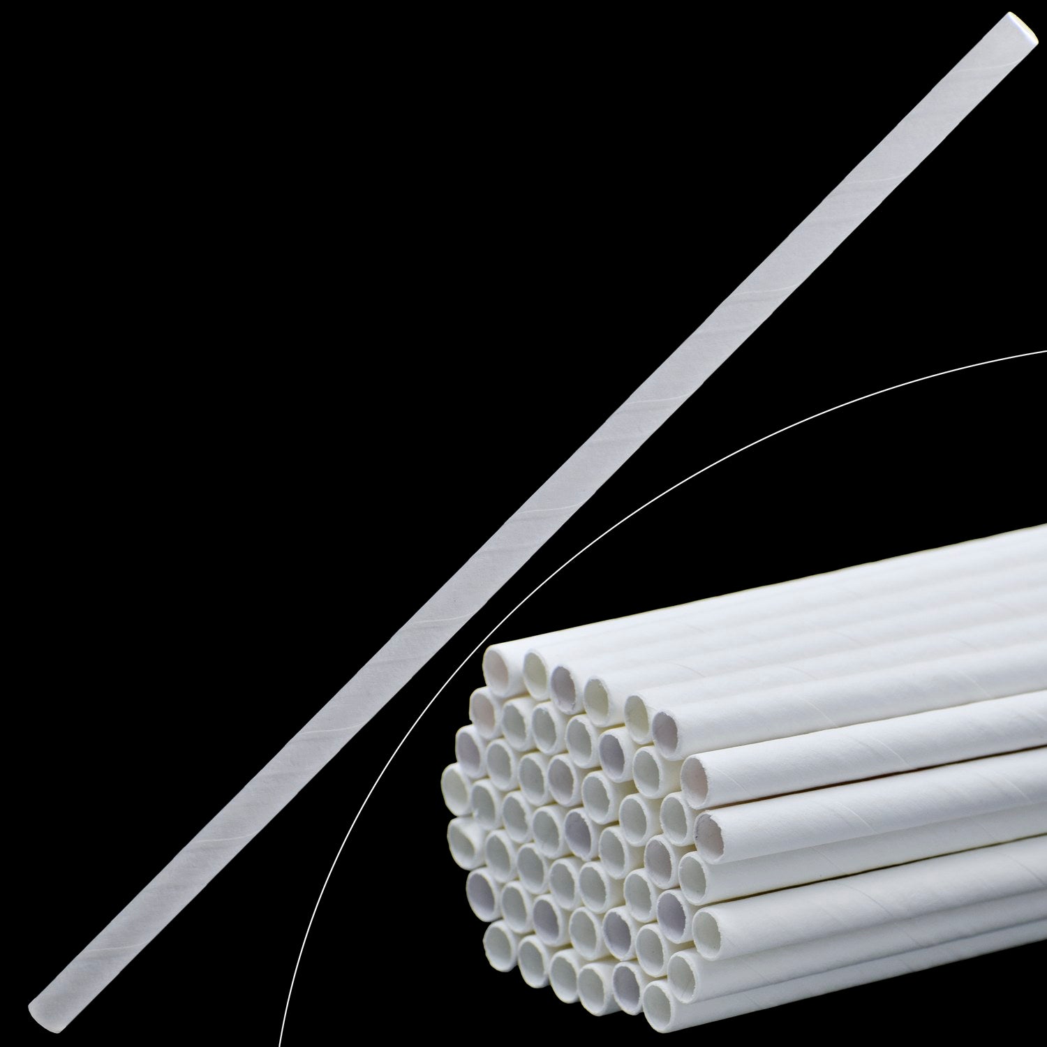 Jags Paper Straw White Plain 50Pcs 6Mm Jpsw6Mm