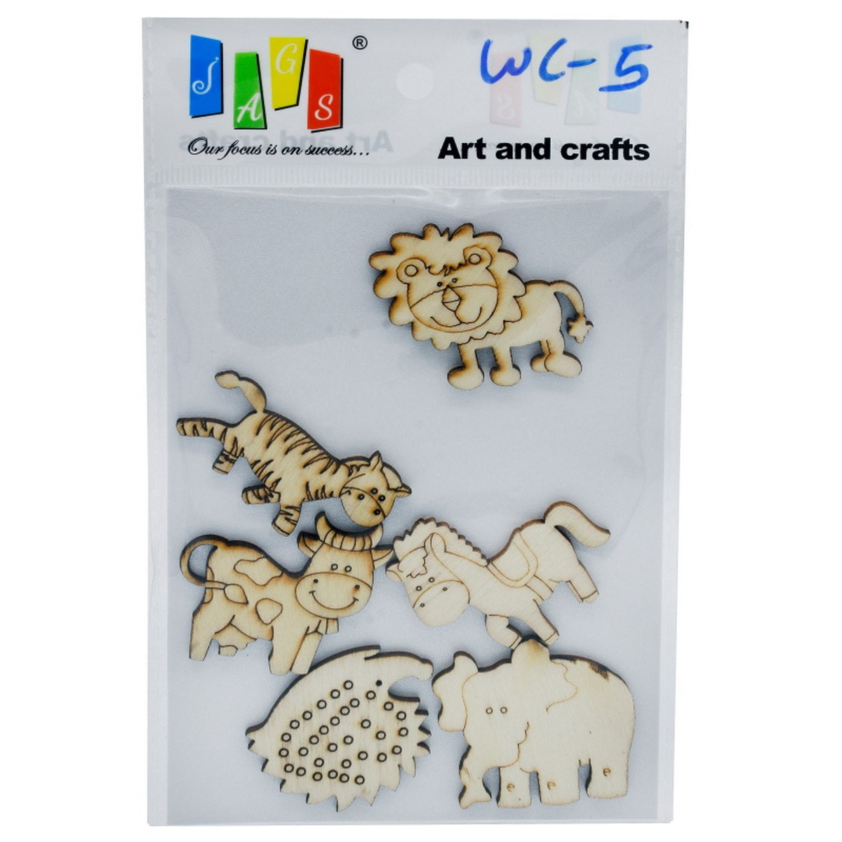 Wooden Craft Animal Design Big 6Pcs Wc-5