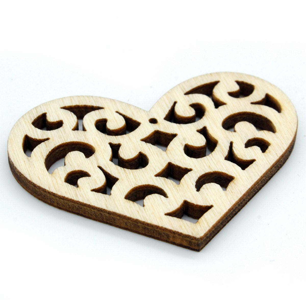 Wooden Craft Heart Design Big 6Pcs Wc-7