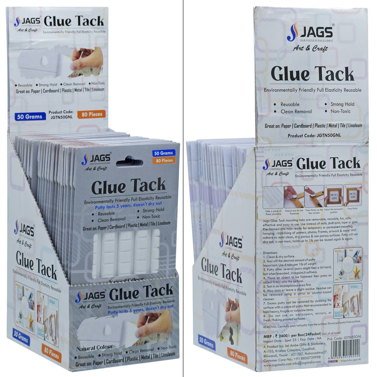Jags Glue Tack 50Gms Natural Colour Jgtn50Gnl