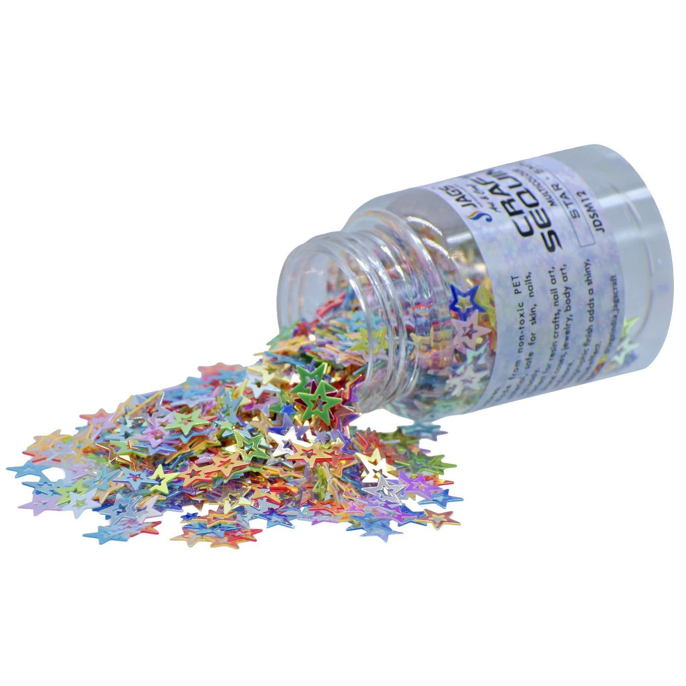 Jags Craft Sequins Multi Colour 20Gms Star 5Mm Jdsm12