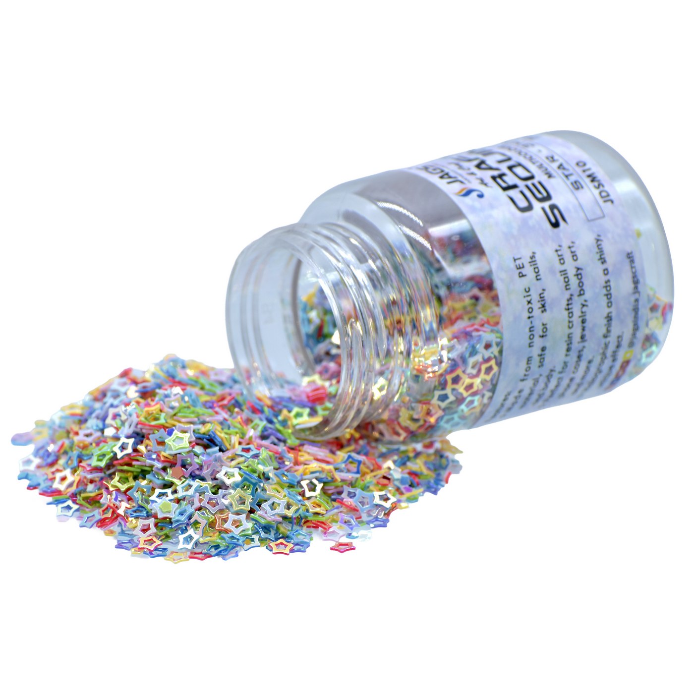 Jags Craft Sequins Multi Colour 20Gms Star 3Mm Jdsm10