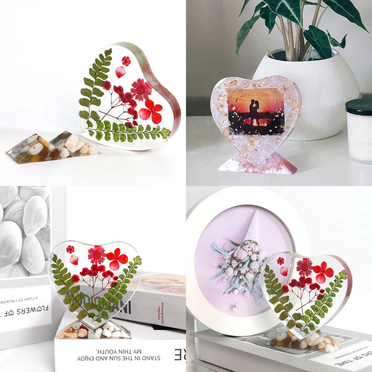 Jags Silicone Mould Heart Photo Frame With Stand JSM115