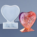 Jags Silicone Mould Heart With Stand JSM116