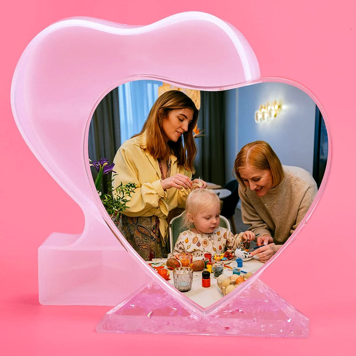 Jags Silicone Mould Heart With Stand JSM116