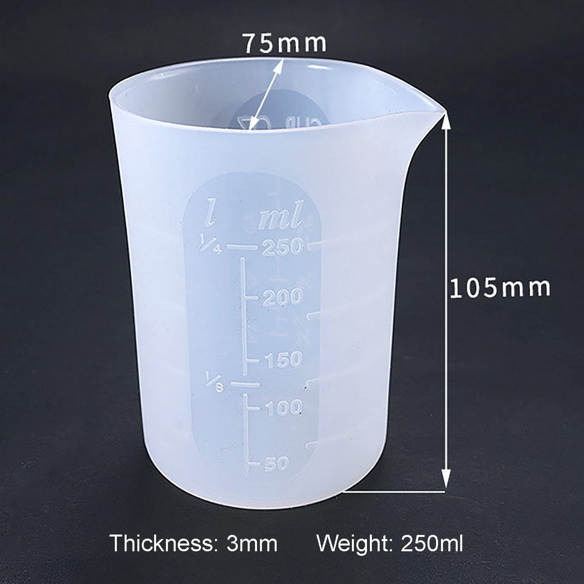 Jags Silicone Mould Measuring Cup 250ML JSM119