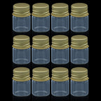 Mini Glass Bottles With Gold Cap 5ML 22X30MM 12 Pcs GB22X5ML