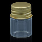 Mini Glass Bottles With Gold Cap 5ML 22X30MM 12 Pcs GB22X5ML
