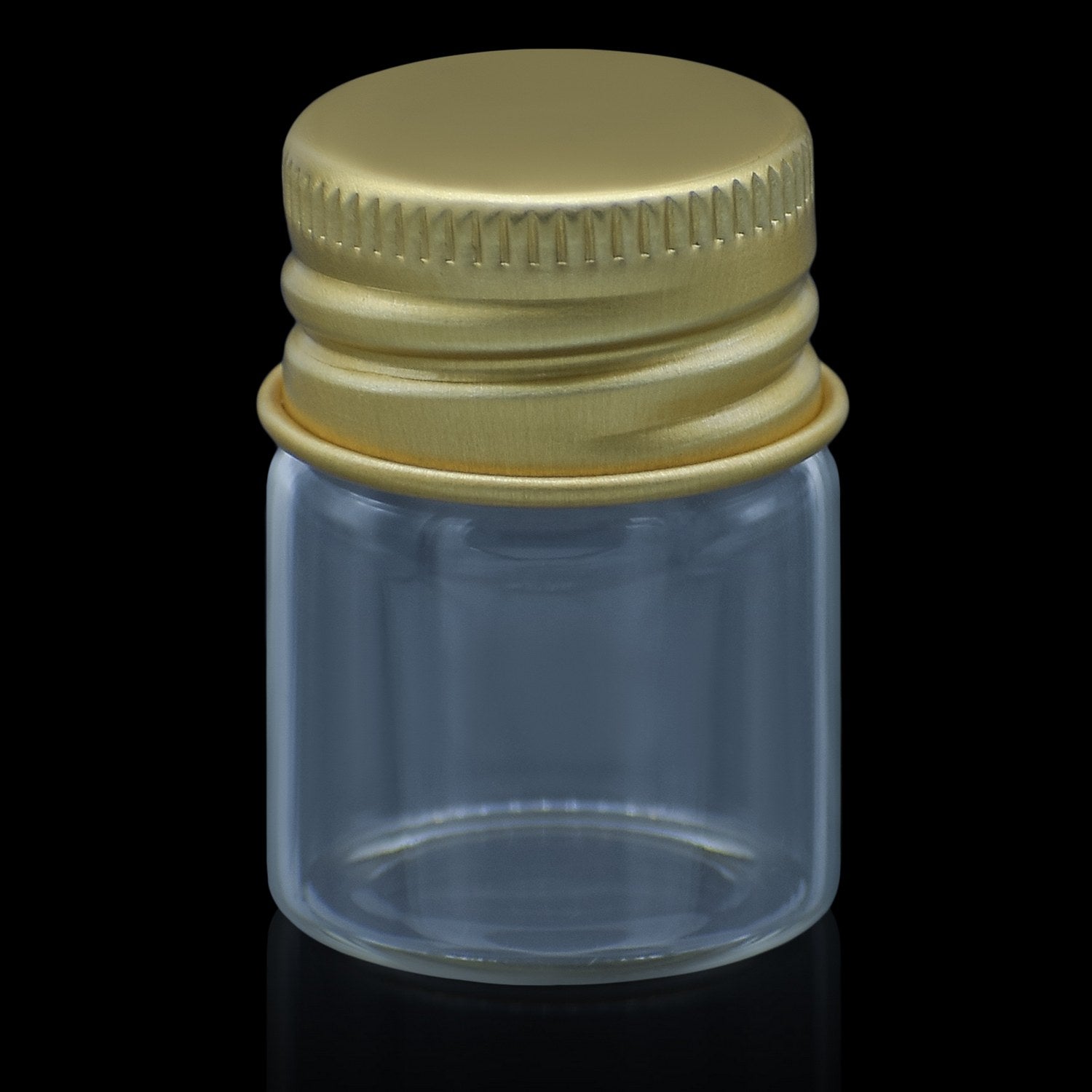 Mini Glass Bottles With Gold Cap 5ML 22X30MM 12 Pcs GB22X5ML
