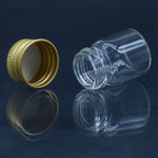 Mini Glass Bottles With Gold Cap 5ML 22X30MM 12 Pcs GB22X5ML