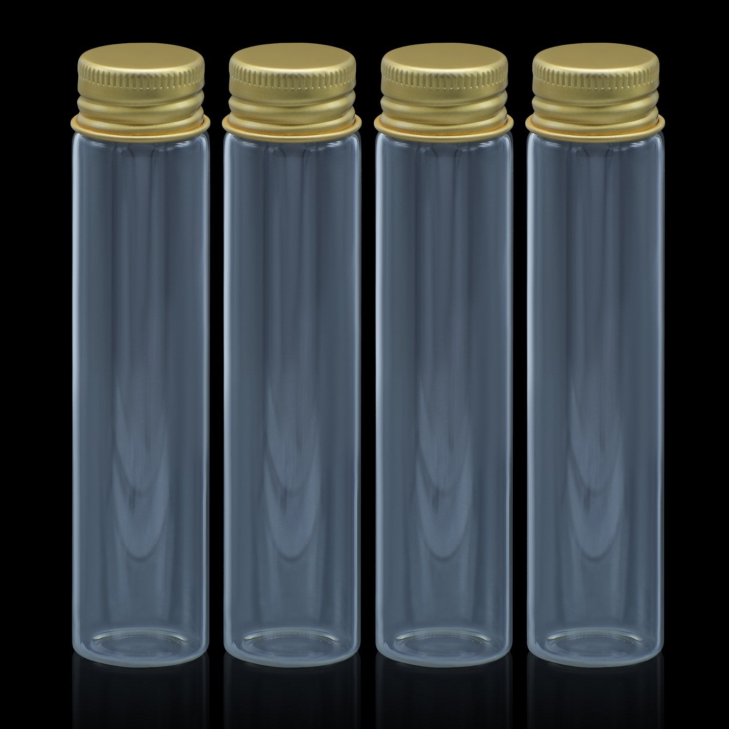 Mini Glass Bottles With Gold Cap 25ML 22X100MM 4Pc GB22X25ML