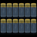 Mini Glass Bottles With Gold Cap 10ML 22X50MM 8Pcs GB22X10ML