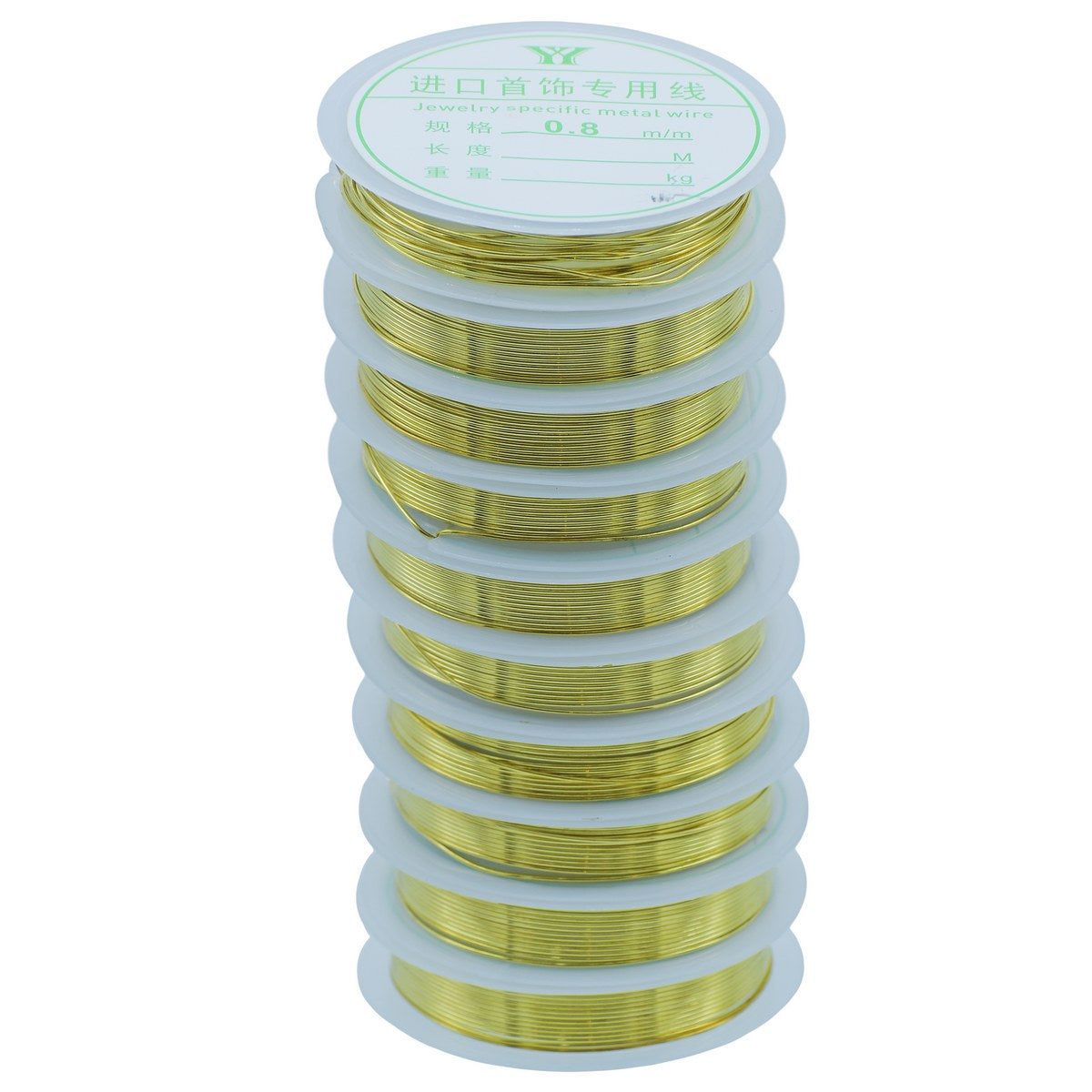 Beading Wire No 0.8MM 2.5MTR Golden Roll BW8MG-8M