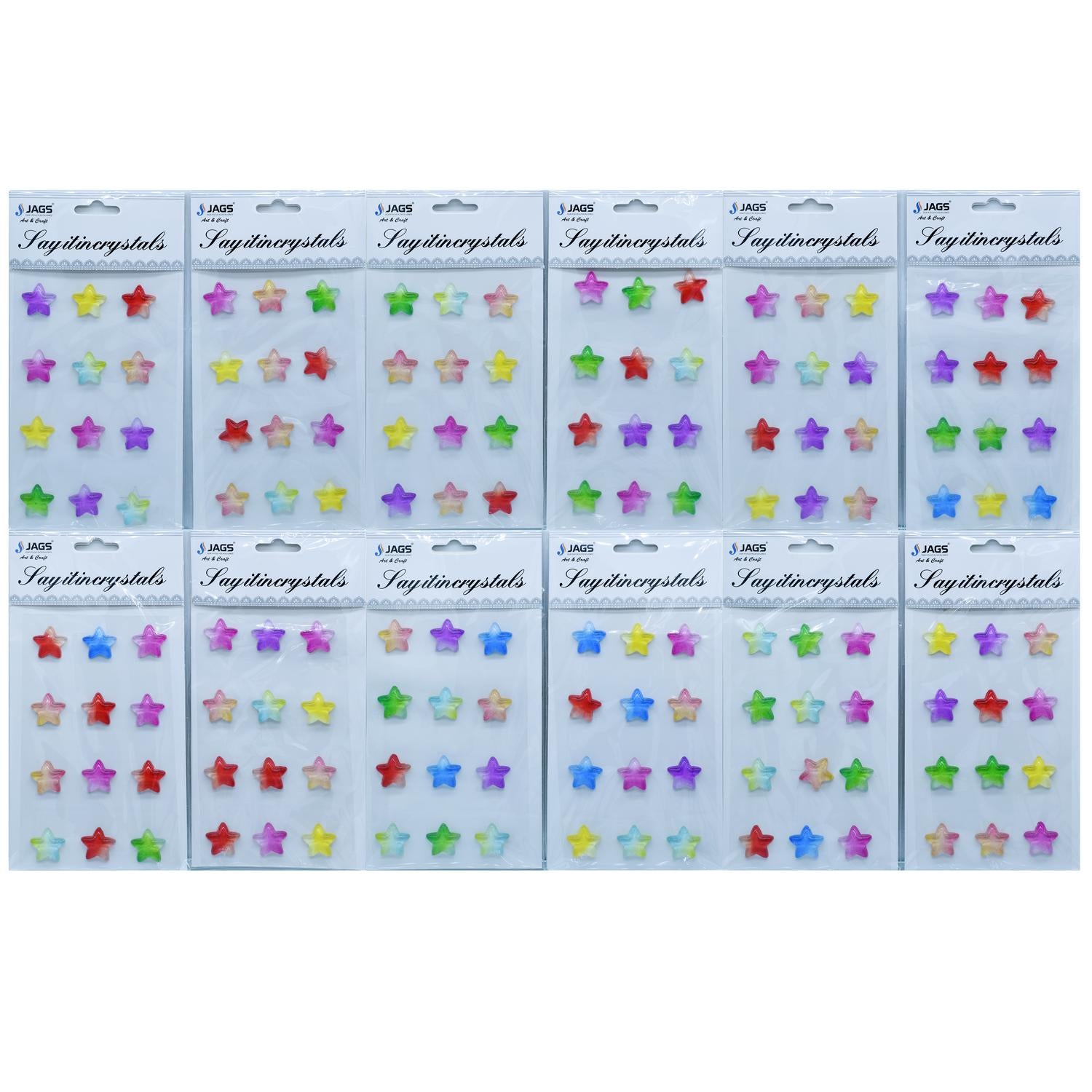 Sticker Crystal Star Multi Colour JB58-E