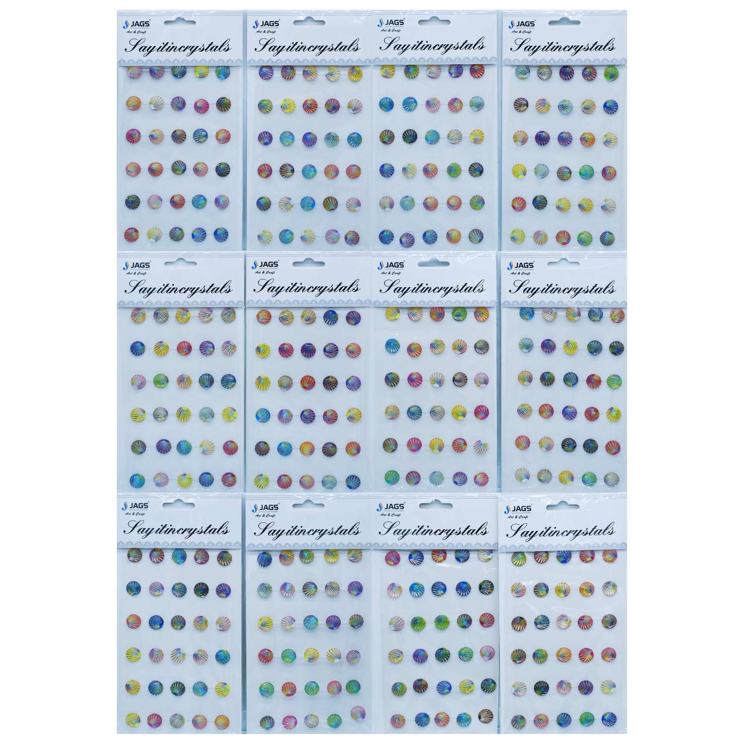 Sticker Crystal Shells Multi Colour JB58-I