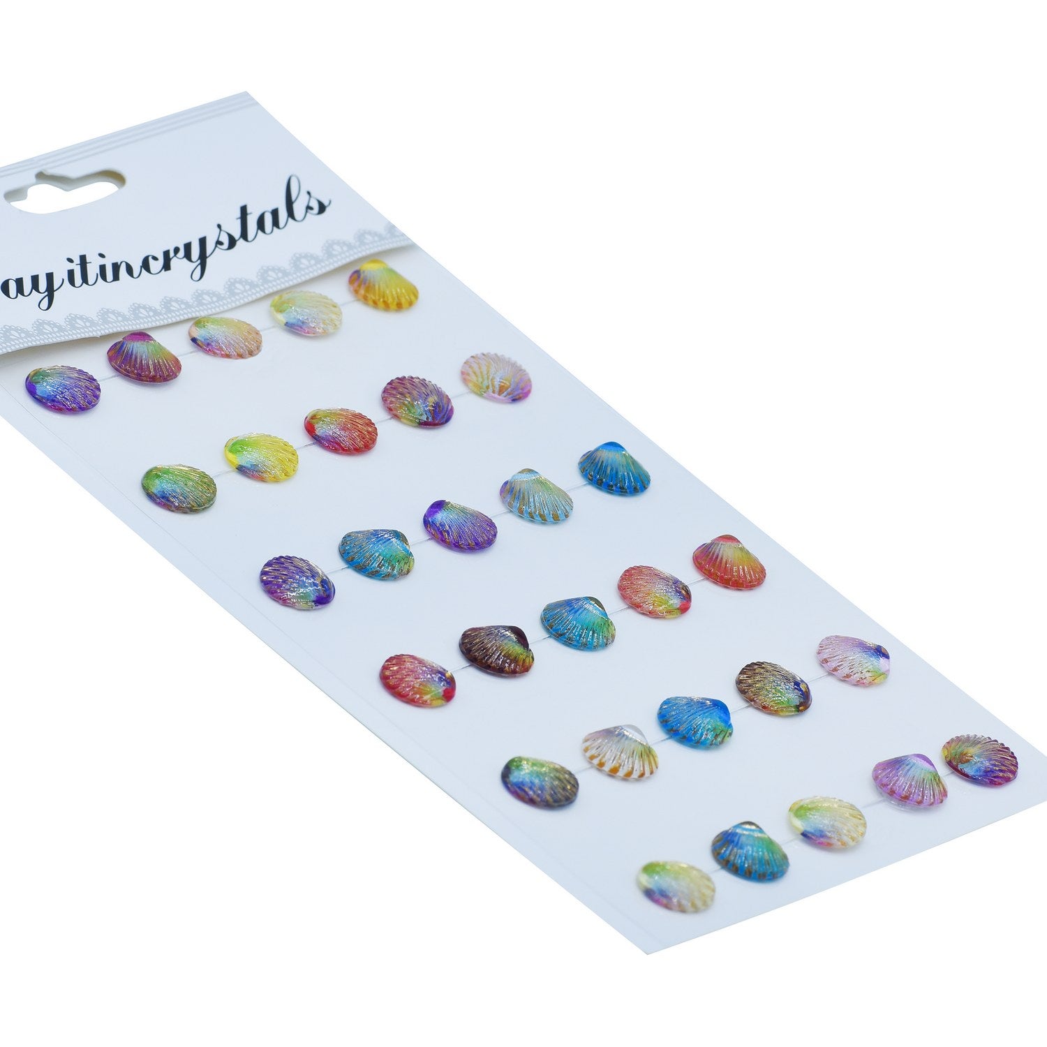 Sticker Crystal Shells Multi Colour JB58-I