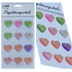 Sticker Crystal Heart Multi Colour JB58-H