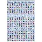 Sticker Crystal Round Flower Multi Colour JB58-K