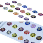 Sticker Crystal Round Flower Multi Colour JB58-K