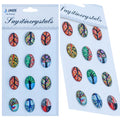 Sticker Crystal Ovel Tree Multi Colour JB58-U
