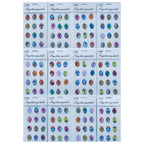 Sticker Crystal Ovel Tree Multi Colour JB58-U