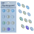 Sticker Crystal Round Star Multi Colour JB58-D