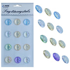 Sticker Crystal Round Star Multi Colour JB58-D