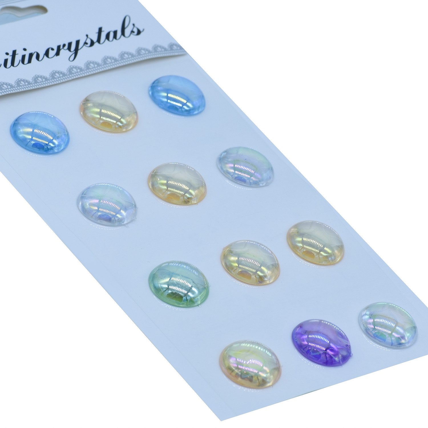 Sticker Crystal Round Star Multi Colour JB58-D