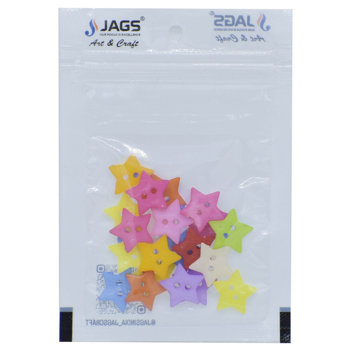 Jags Craft Decorative Button Star 24L 20Pc JCDBP13