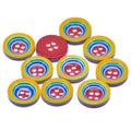 Jags Craft Decorative Button Round Printed 20L 10Pc JCDBP39