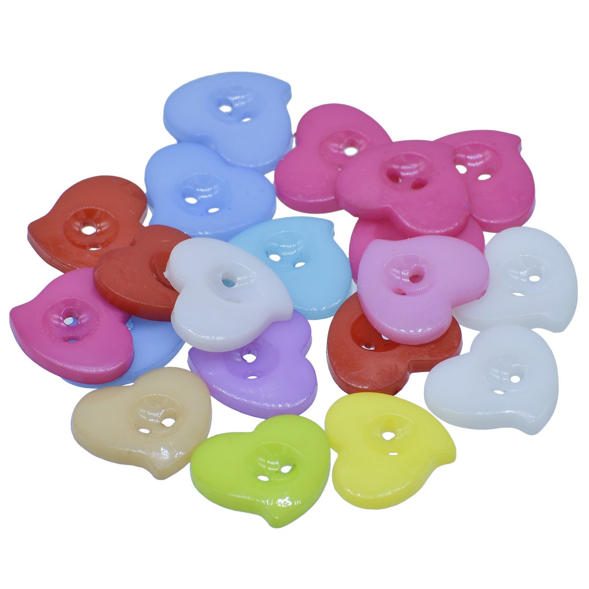 Jags Craft Decorative Button Heart 28L 20Pc JCDBP10
