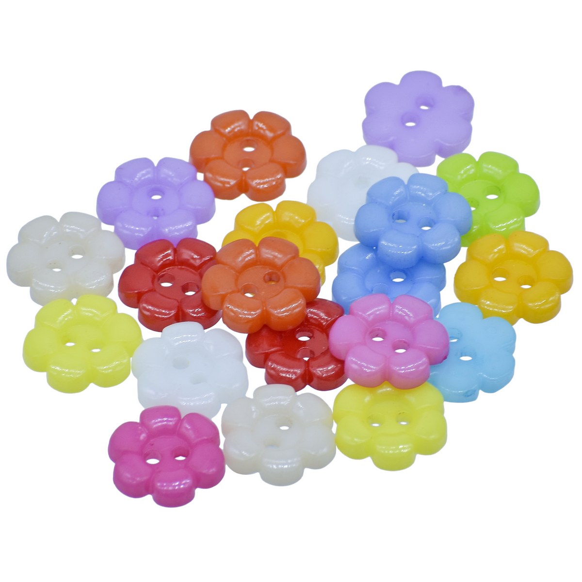 Jags Craft Decorative Button Flower 24L 20Pc JCDBP21