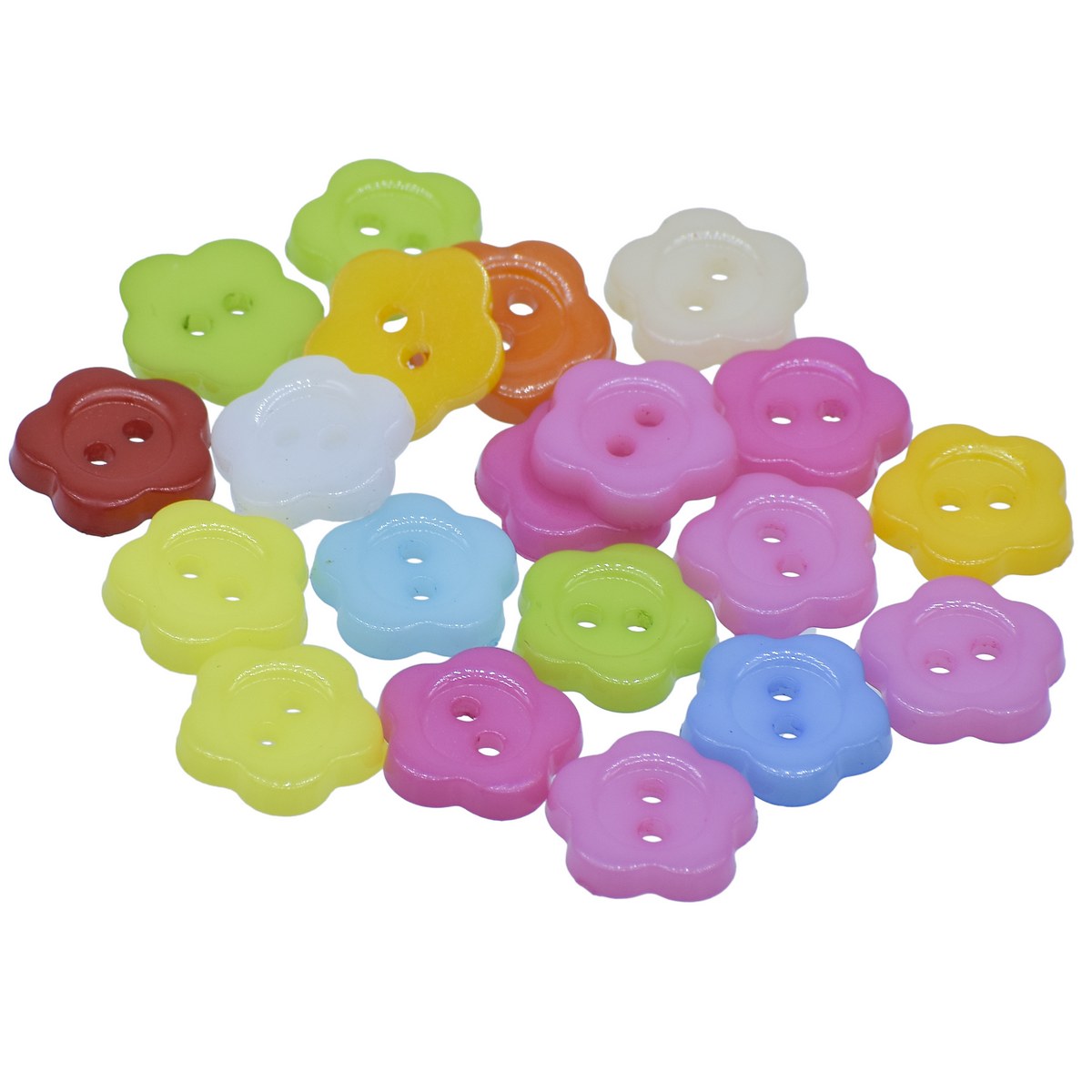 Jags Craft Decorative Button Flower 20L 20Pc JCDBP20
