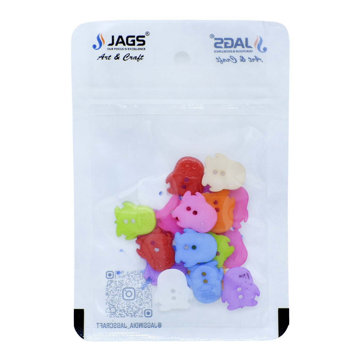 Jags Craft Decorative Button Bird 24L 20Pc JCDBP36