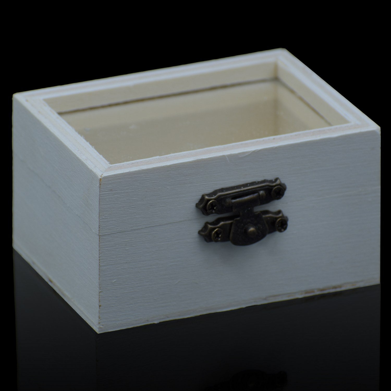 Wooden Empty Box Small Top Window Rectangle AM038