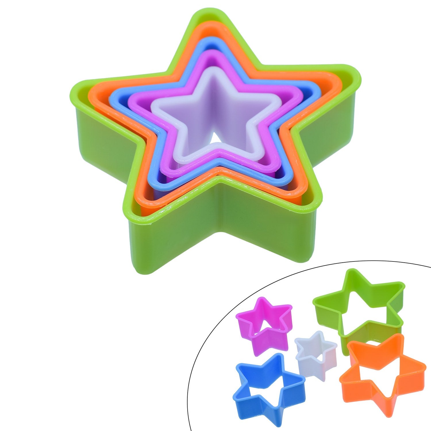 Clay Modle Set Plastic 5 Size Star CMSP-01