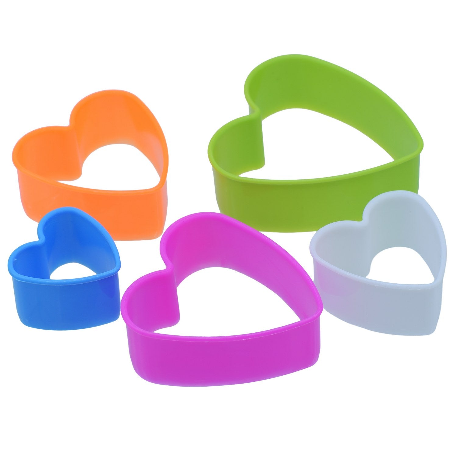 Clay Modle Set Plastic 5 Size Heart CMSP-02