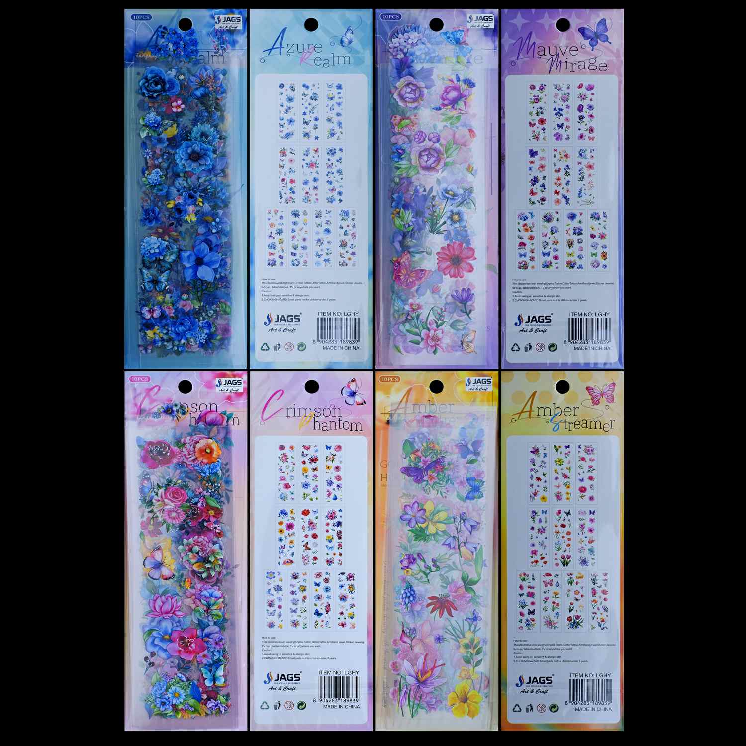 Sticker Rose Flower Mix Colour LGHY