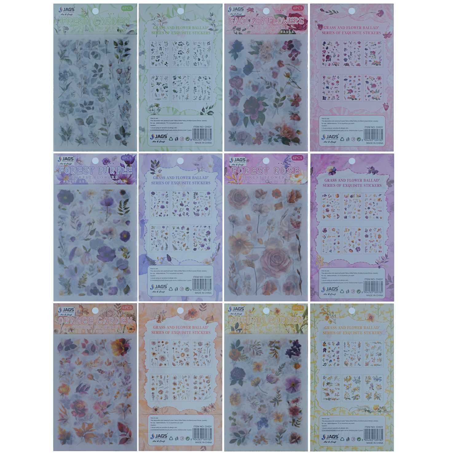 Sticker Forest Flower Mix Colour CHGY