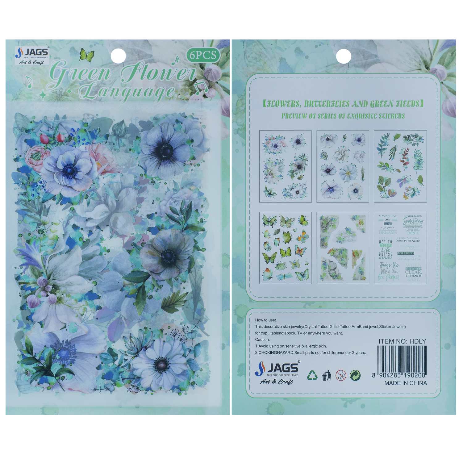 Sticker Flowers Mix Colour HDLY