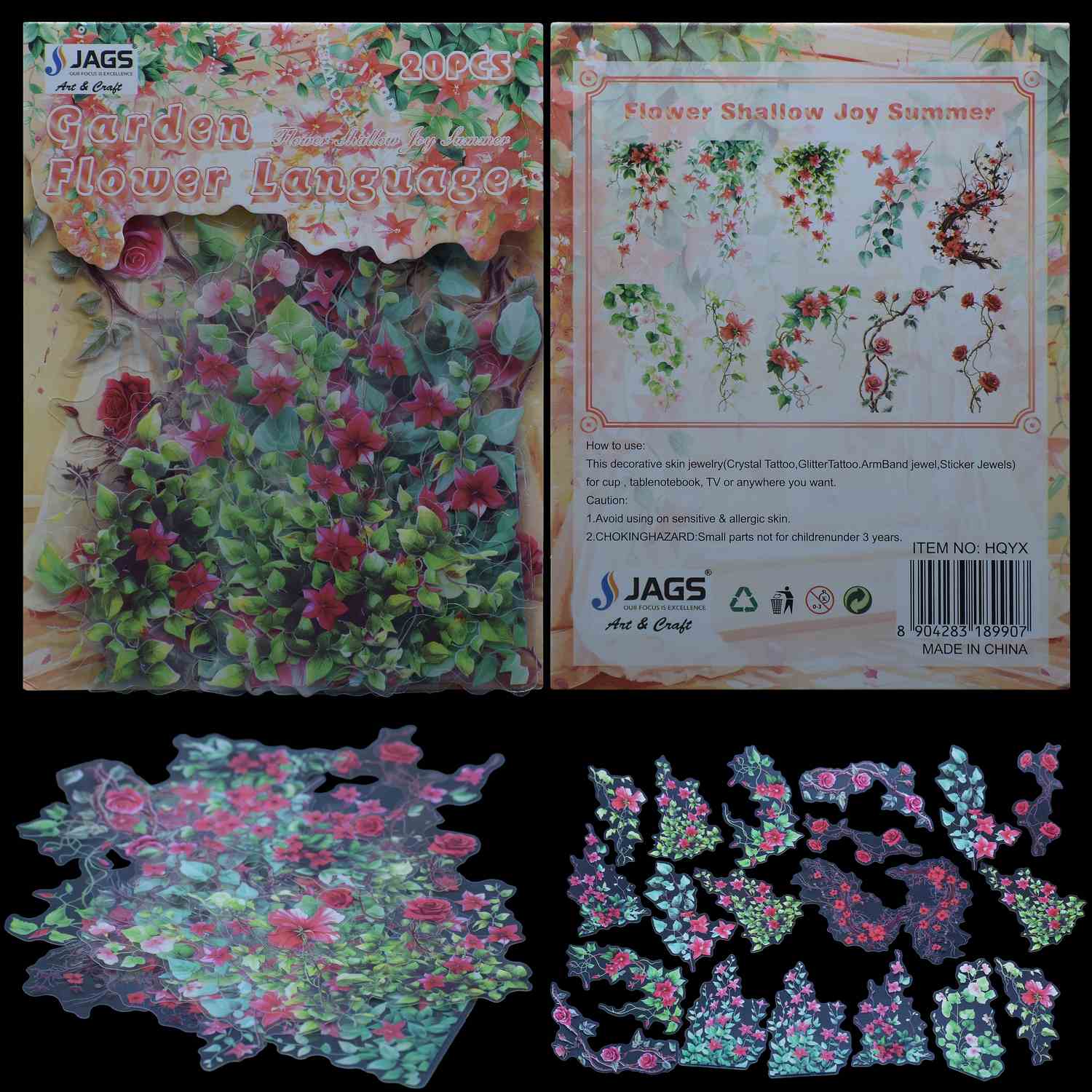 Sticker Flower Shallow Joy Summer HQYX