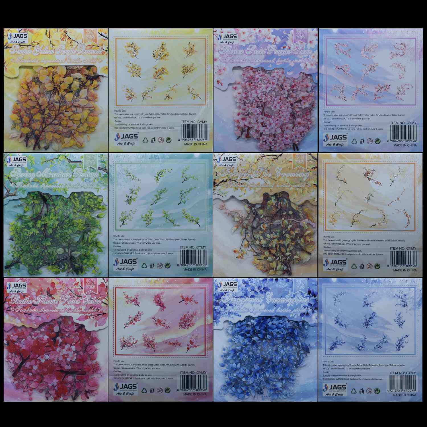 Sticker Leaf Mix Colour CYMY