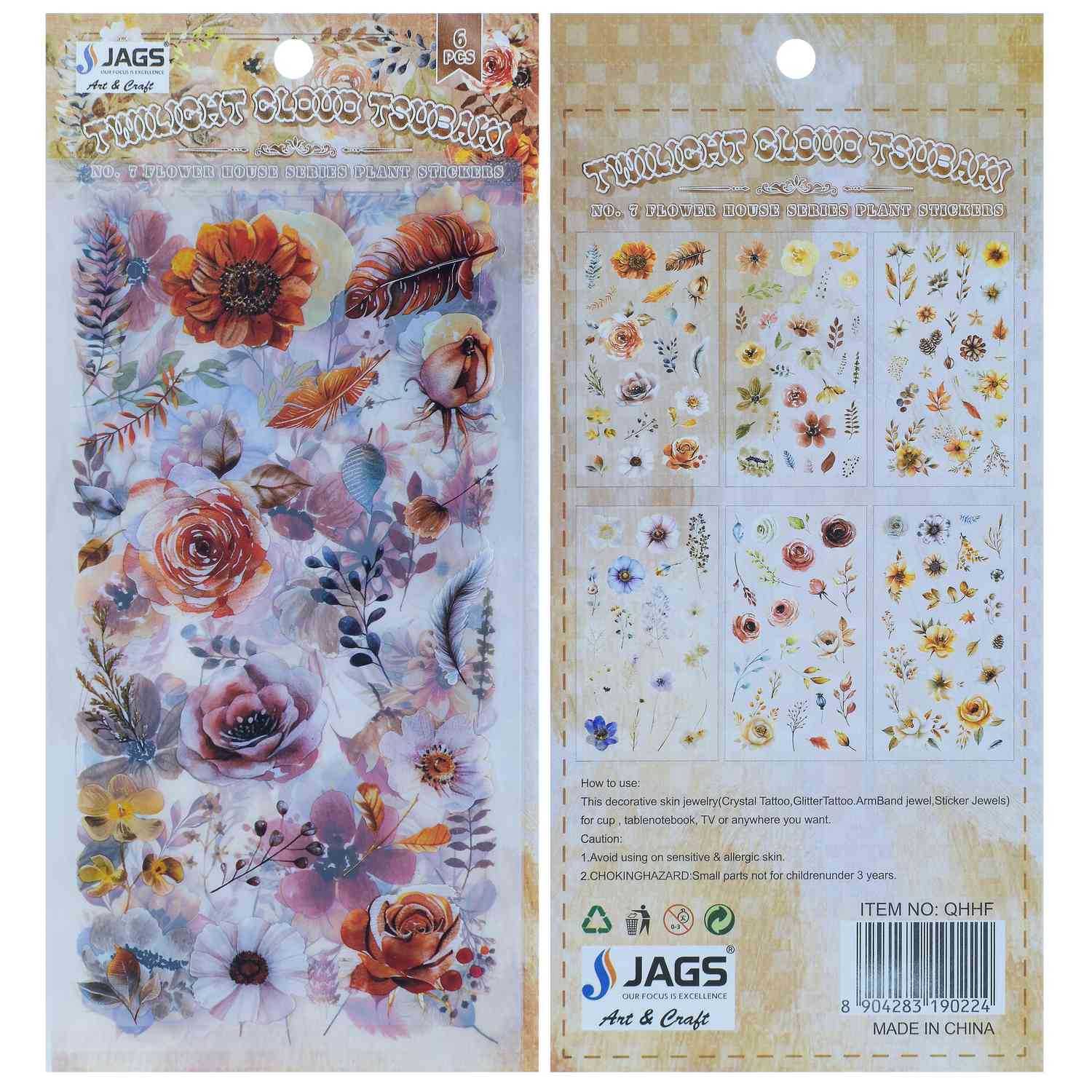 Sticker Flowers Mix Colour QHHF