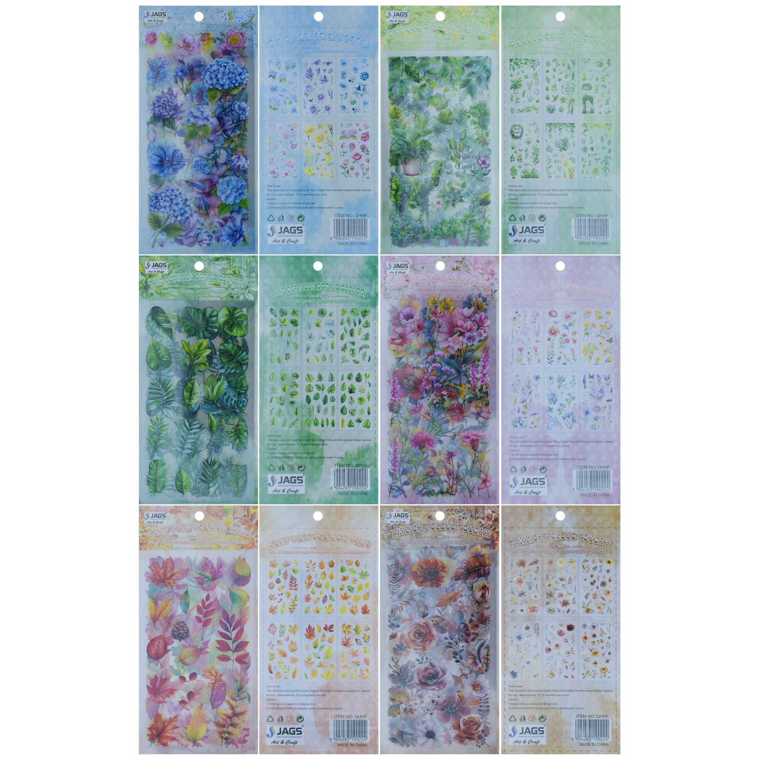 Sticker Flowers Mix Colour QHHF