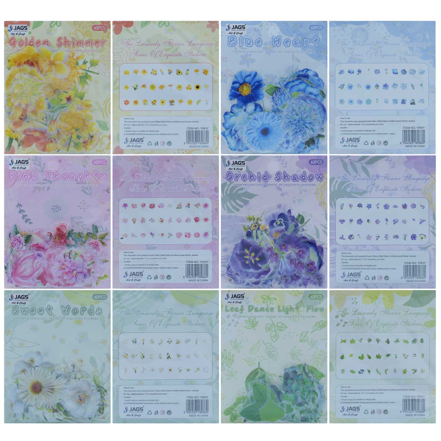 Sticker The Leisurely Flower Language Series Of YRHY