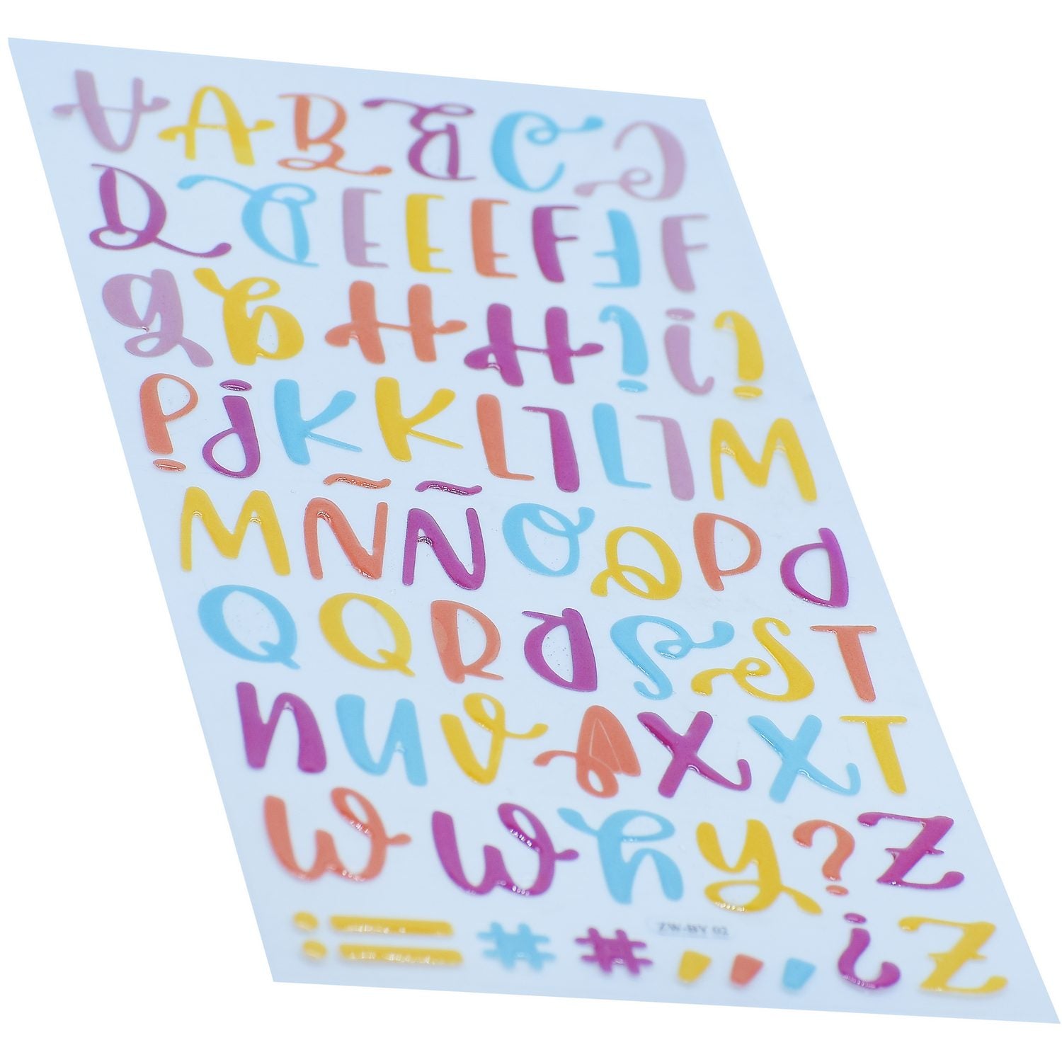 Sticker Alphabet Mix Colour ZW-BYA